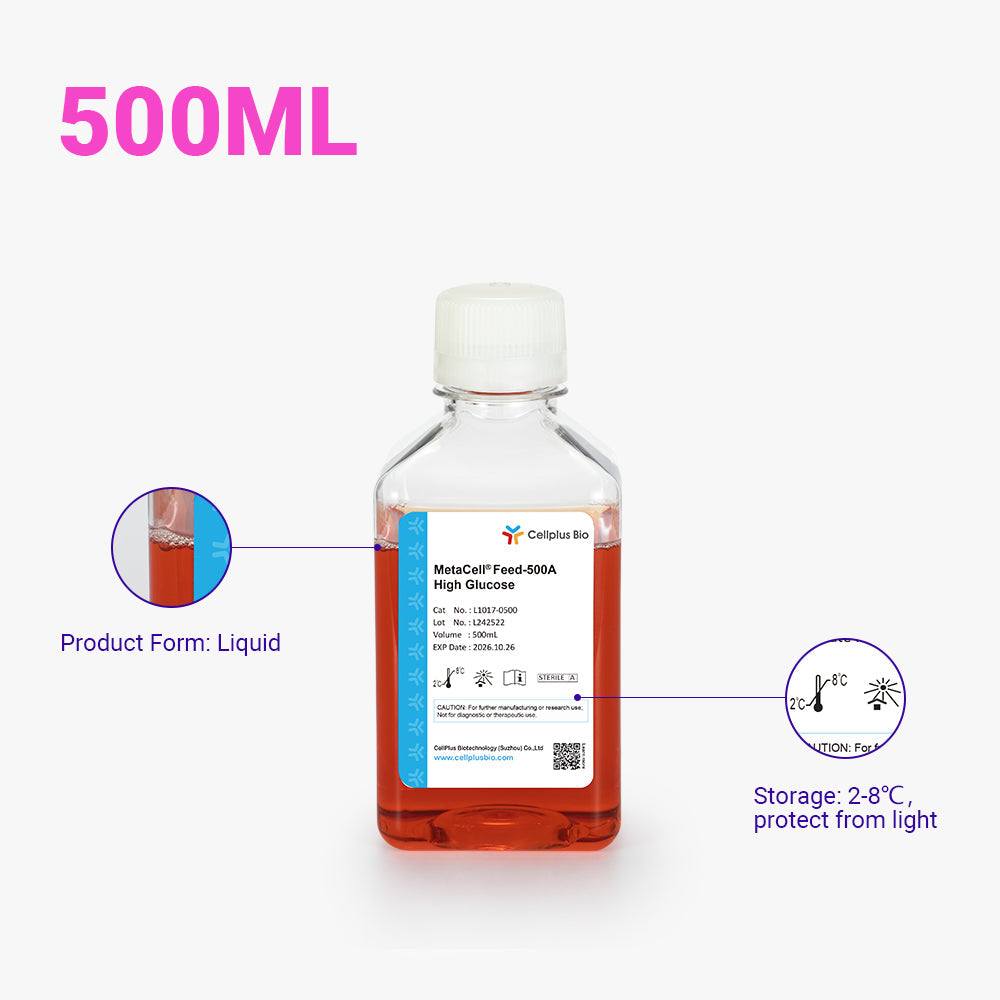 MetaCell®CHO-Feed-500A 高葡萄糖,500ml 液體