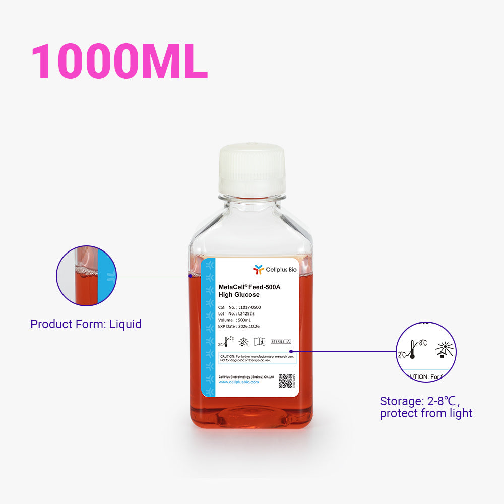 MetaCell®CHO-Feed-500A 高葡萄糖,1000ml 液體