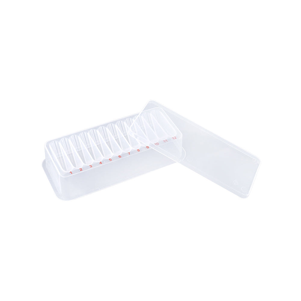 Reagent Reservoir, 36 mL, 3 X 12 mL, 12-Channel  with lid, Transparent, Individually Package, Sterile, 50piece(s)/case