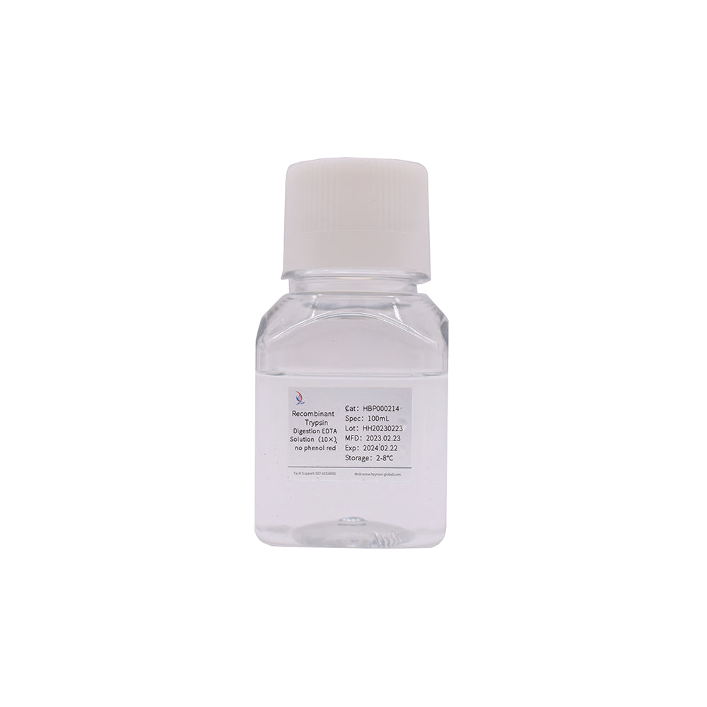 重組胰蛋白酶消化液 10X(含 EDTA,不含酚紅),100 mL