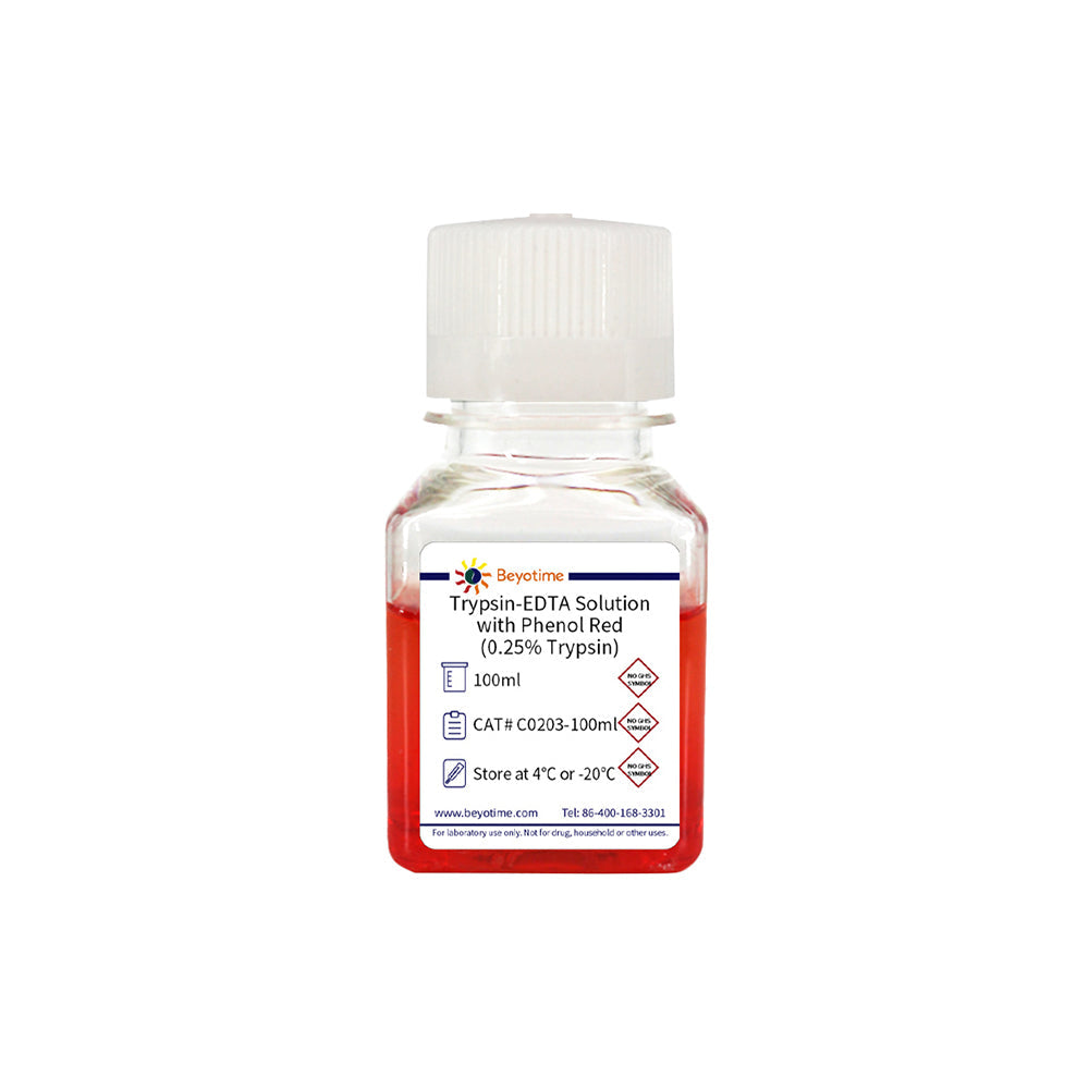 Trypsin-EDTA Solution with phenol red (0.25% trypsin) - 100 mL