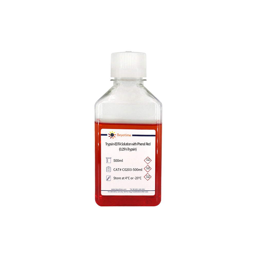Trypsin-EDTA Solution with phenol red (0.25% trypsin) - 500 mL