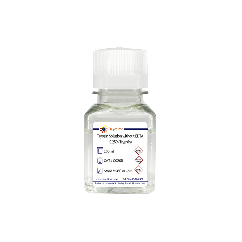 不含 EDTA 的胰蛋白酶溶液，100 mL