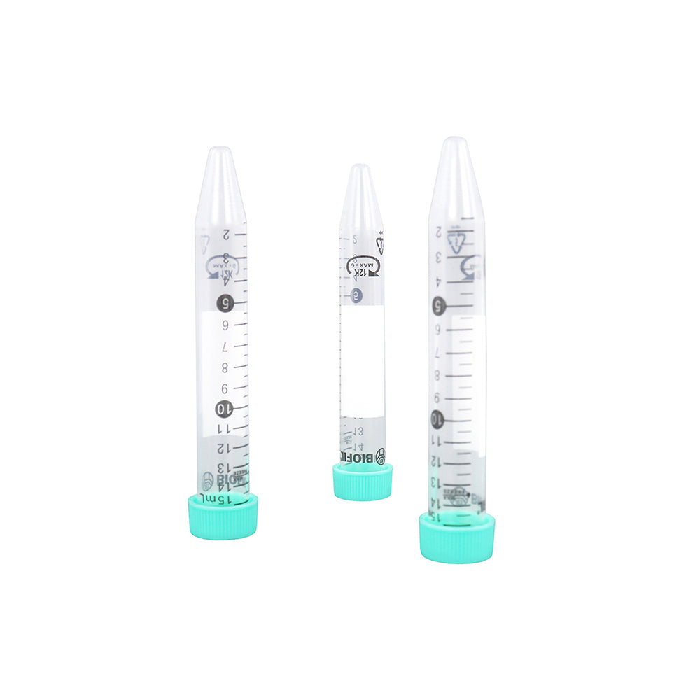 Centrifuge Tubes, 15 mL, Flat cap, Conical,RCF 12000xg, bulk packing, non-Sterile, 500piece(s)/case