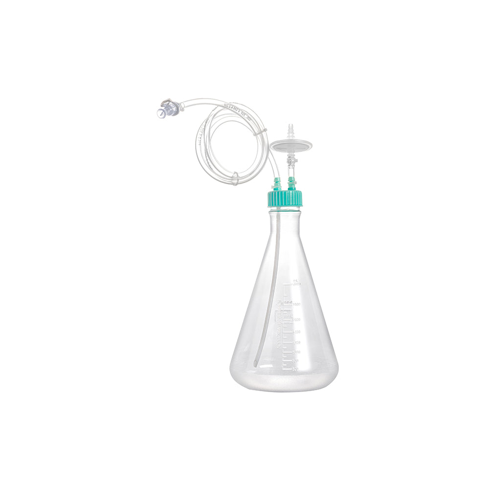 Closed System for Erlenmeyer Flasks, 120 cm, Thermoplastic tube, 120cm length, diameter: 1/8" ID, 1/4" OD, MLL tube connector, Filter, PTFE, 0.22 µm, Sterile, 6piece(s)/case