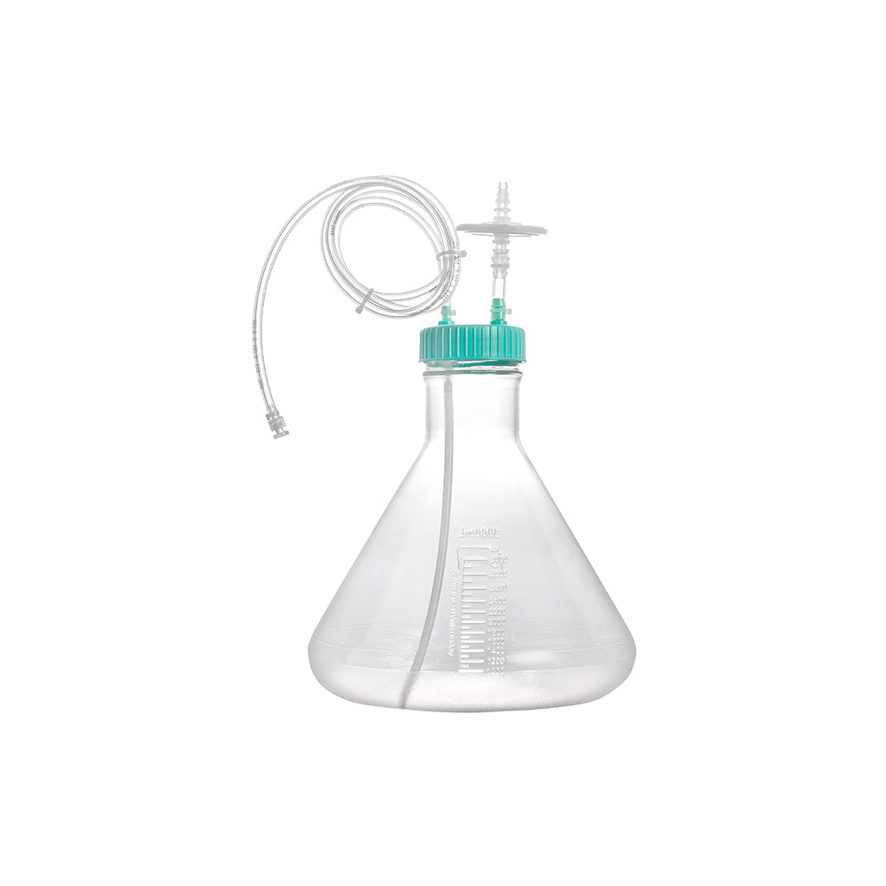 Closed System for Erlenmeyer Flasks, 120 cm, Thermoplastic tube, 120cm length, diameter: 1/4" ID, 3/8" OD, MPC tube connector, Filter, PTFE, 0.22 µm, Sterile, 6piece(s)/case