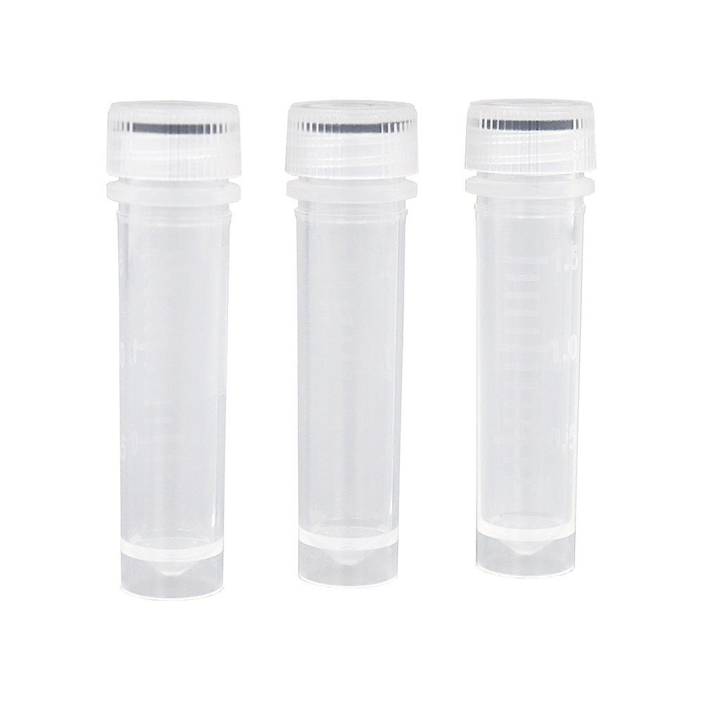 Freezing Vials, 2.0 mL, Self-standing, Natural Flat cap, bag packing way, non-Sterile, DNAse&RNAse free, Non-Pyrogenic, 5000piece(s)/case