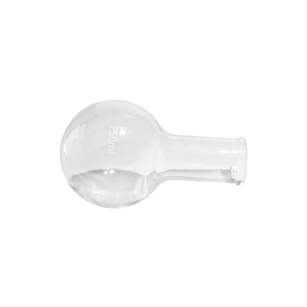 Boiling Flask, Round Bottom, Borosilicate 3.3 Glass, 25mL, Neck OD 18mm, Bottle OD 42mm, 85mm H, 576 pcs/case