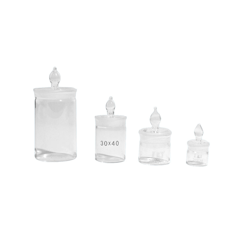 Weighing Bottle, Tall Form, Ground Stopper, OD 30mm, H 40mm, 300 pcs/case