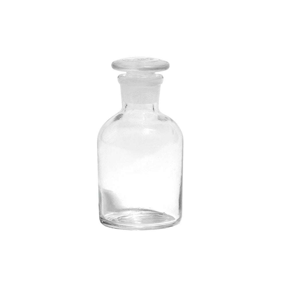 Reagent Bottle, Narrow Mouth, Clear Glass, with Glass/Plastic Stopper, 5L, ID 58mm, OD 180mm, H 340mm, 6 pcs/case
