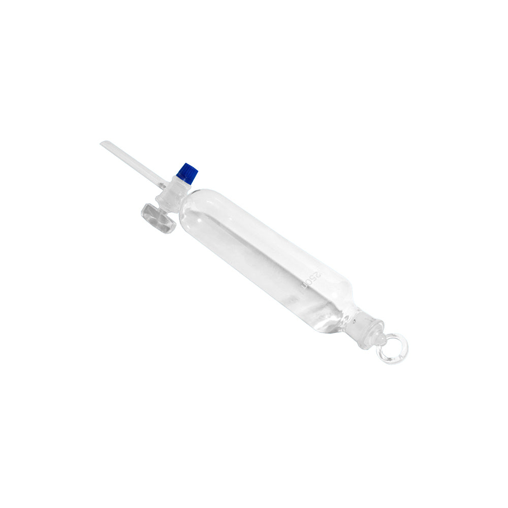 Separatory Funnel, Cylindrical Shape, with Glass/Plastic Stopper and Glass Stopcock, 1000mL, Bottom OD 11×150mm, Bottle OD 87mm, Ground Mouth 29/32mm, L 460mm, 12 pcs/case