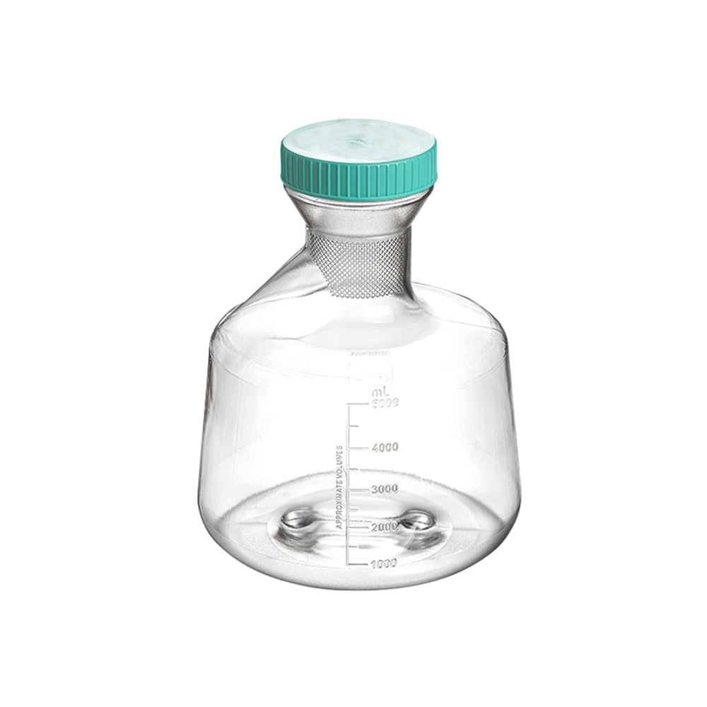 Large-capacity Erlenmeyer Flasks, 5000 mL, PC, Non-treated, Plug seal, Dnase/Rnase, Non-Pyrogenic, Sterile, 4piece(s)/case