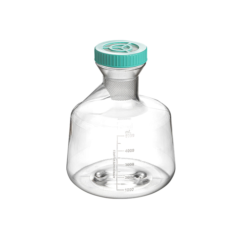 Large-capacity Erlenmeyer Flasks, 5000 mL, PC, Non-treated, Vent cap, Dnase/Rnase, Non-Pyrogenic, Sterile, 4piece(s)/case