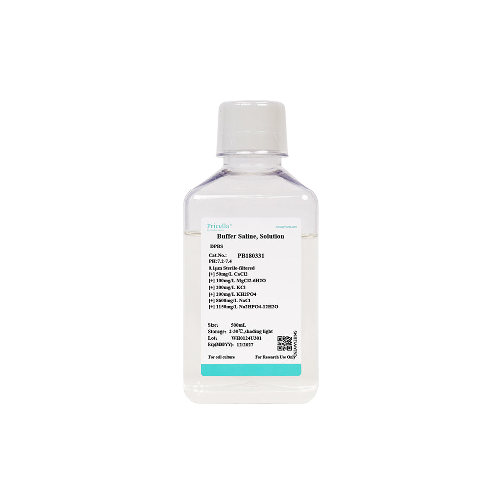 Dulbecco's Phosphate Buffer (DPBS, 1 ×), with calcium, magnesium, without phenol red, 500mL