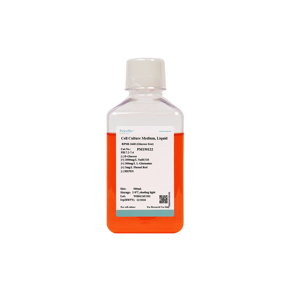RPMI-1640（無葡萄糖），500mL