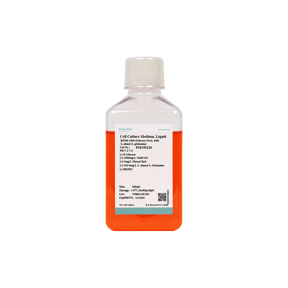 RPMI-1640（無葡萄糖），含 L-丙氨酰-L-谷氨酰胺，500mL