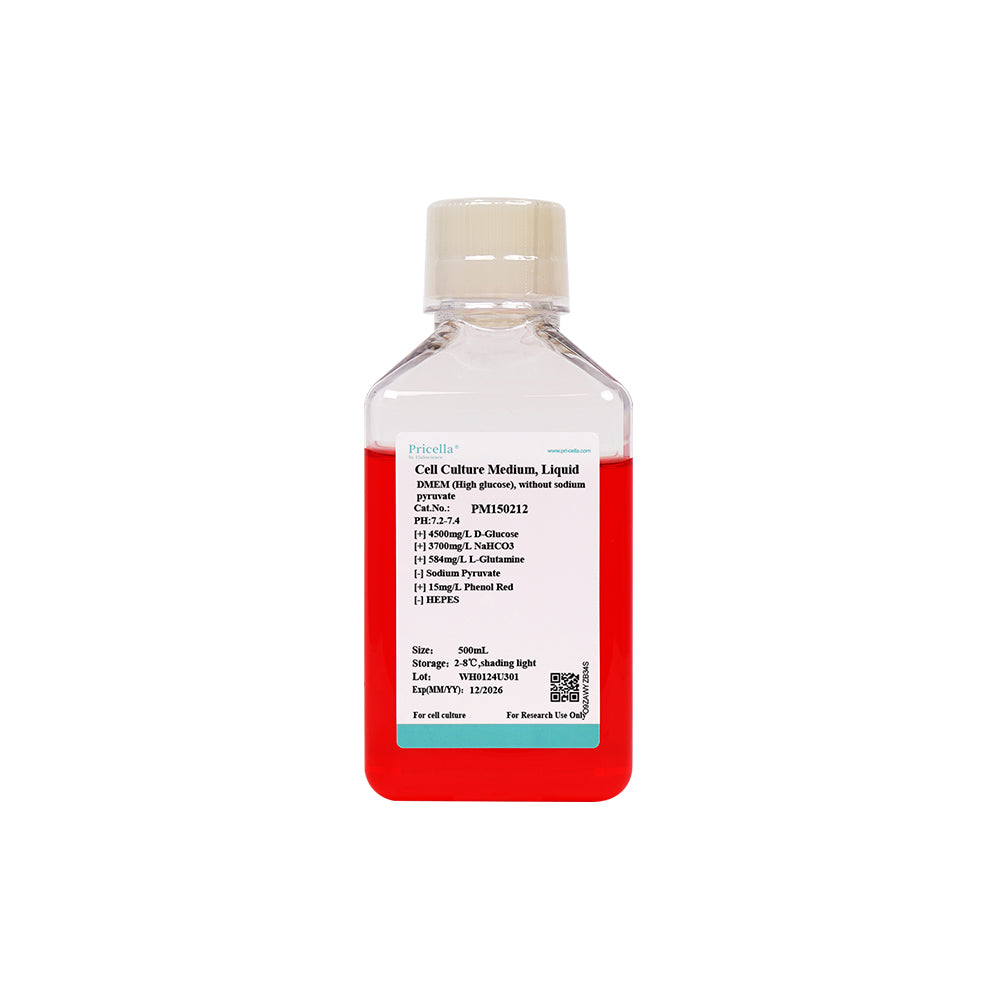 DMEM (High glucose), without sodium pyruvate, 500mL