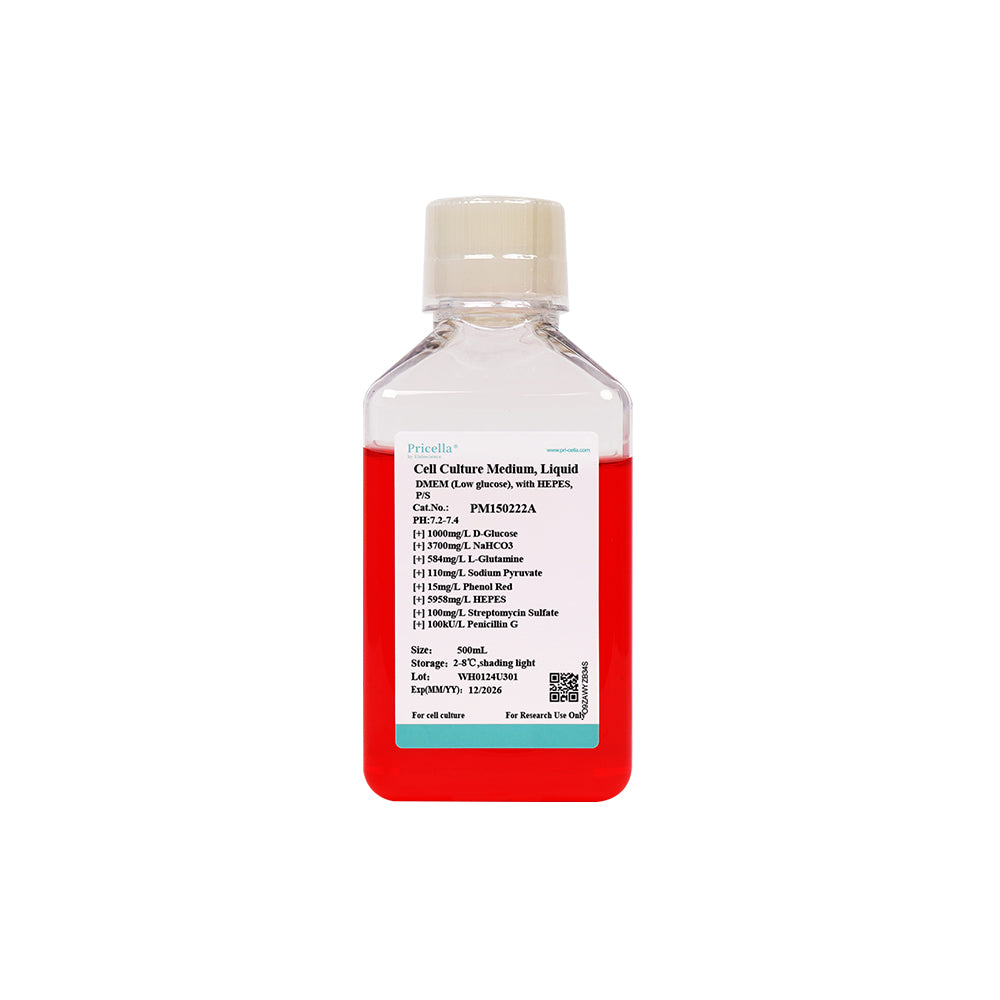 DMEM (Low glucose), with HEPES, P/S, 500mL