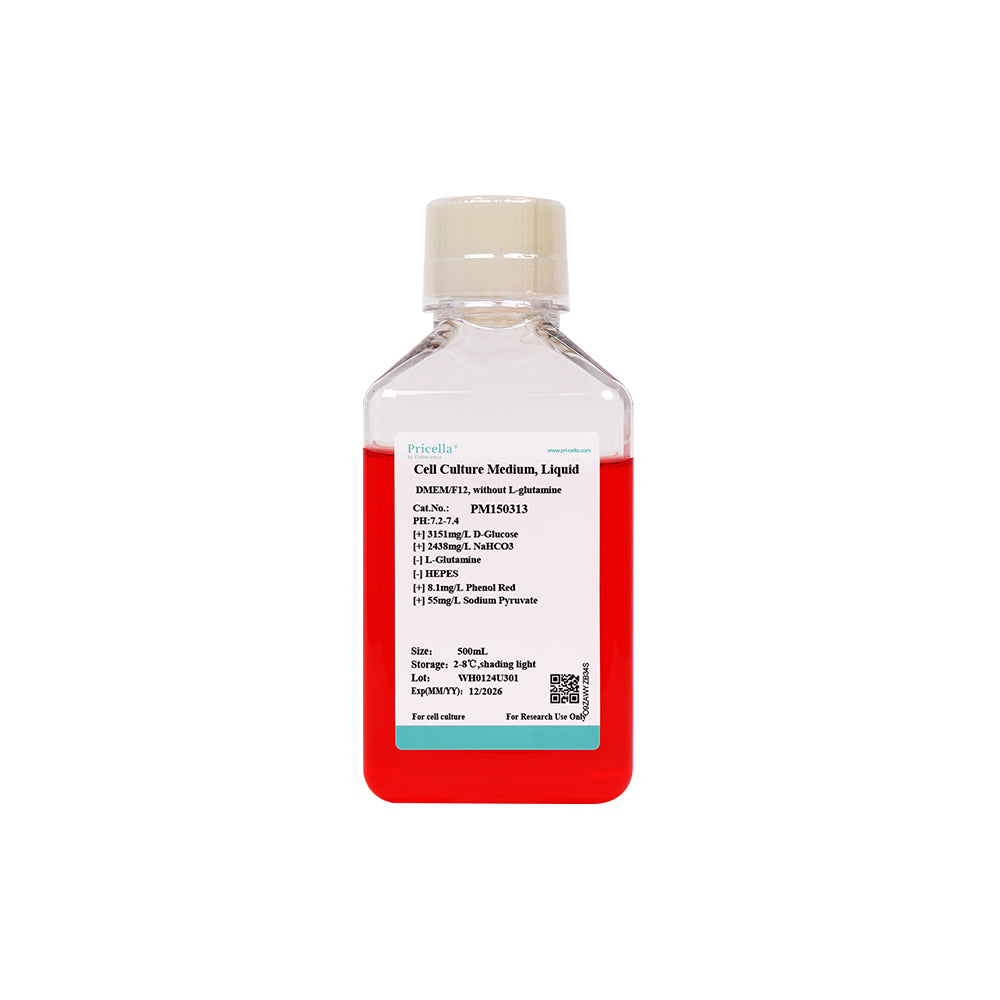DMEM/F12, without L-glutamine, 500mL