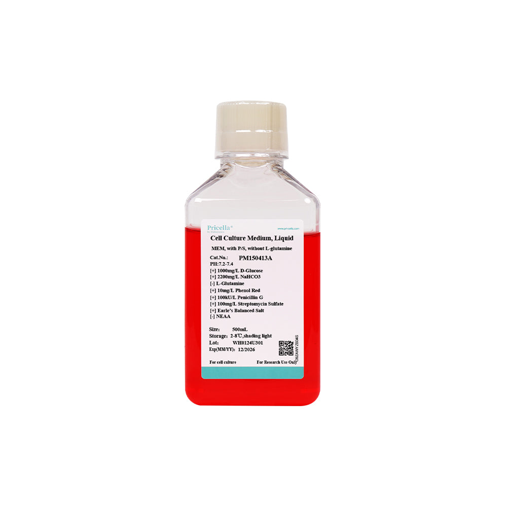 MEM, with P/S, without L-glutamine, 500mL
