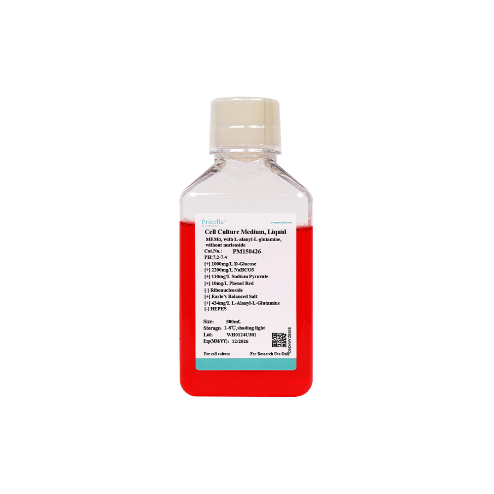 MEMα, with L-alanyl-L-glutamine, without nucleoside, 500mL