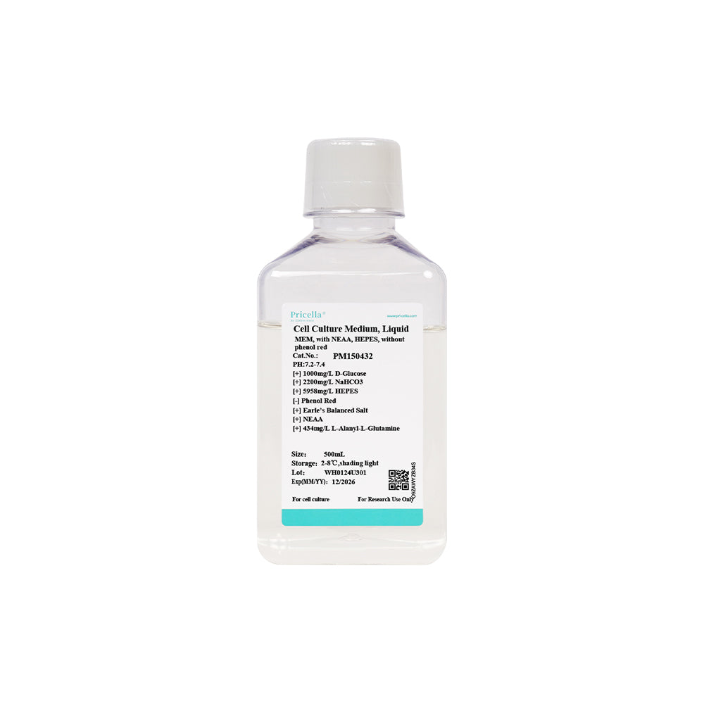 MEM, with NEAA, L-alanyl-L-glutamine, HEPES, without phenol red, 500mL