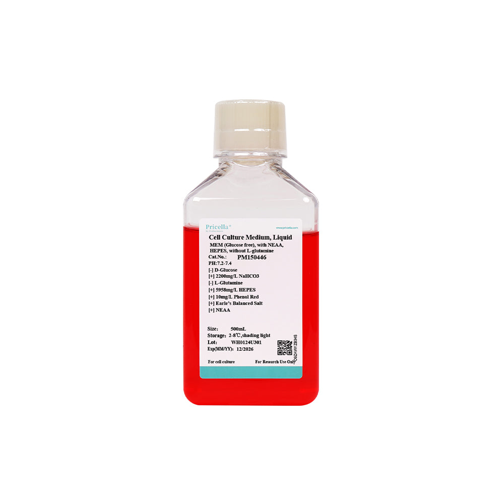 MEM (Glucose free), with NEAA, HEPES, without L-glutamine, 500mL