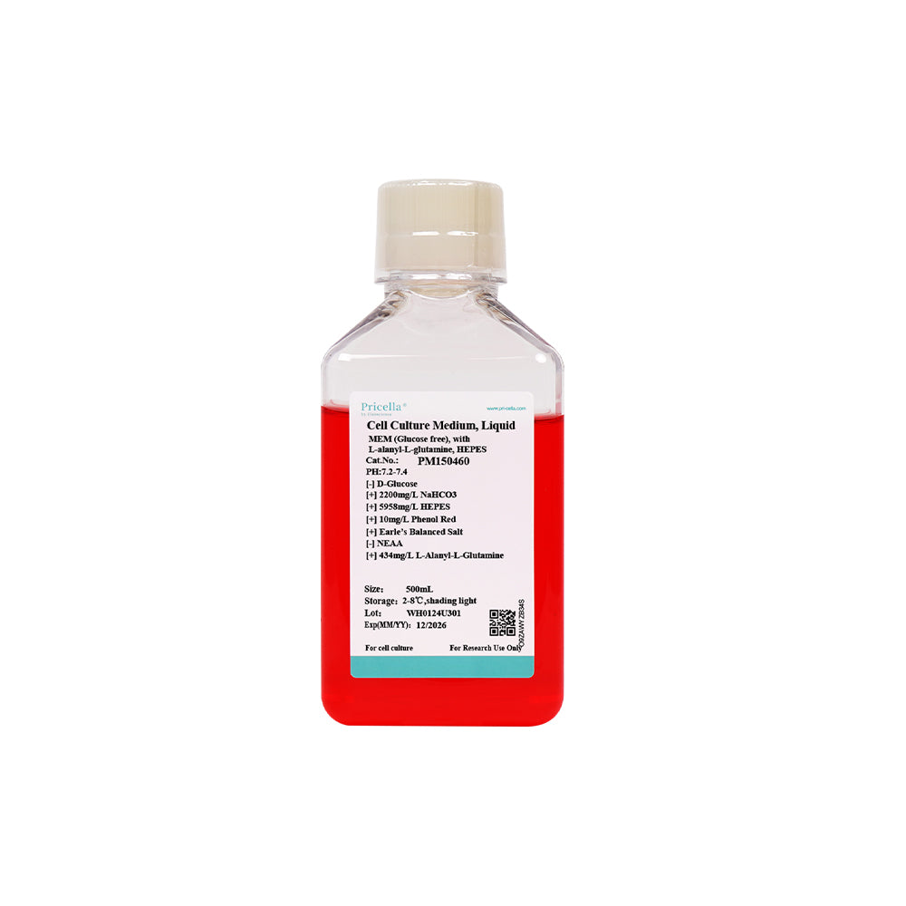 MEM (Glucose free), with L-alanyl-L-glutamine, HEPES, 500mL
