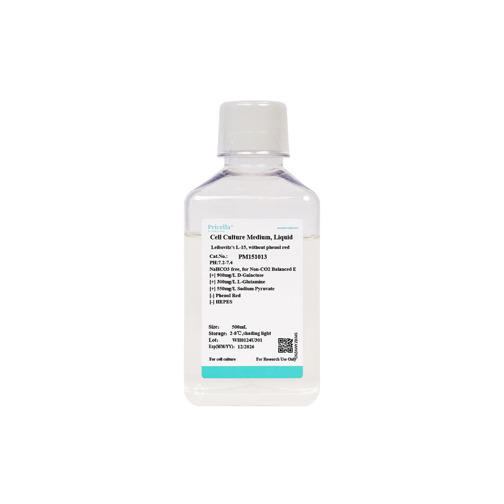 Leibovitz's L-15, without phenol red, 500mL