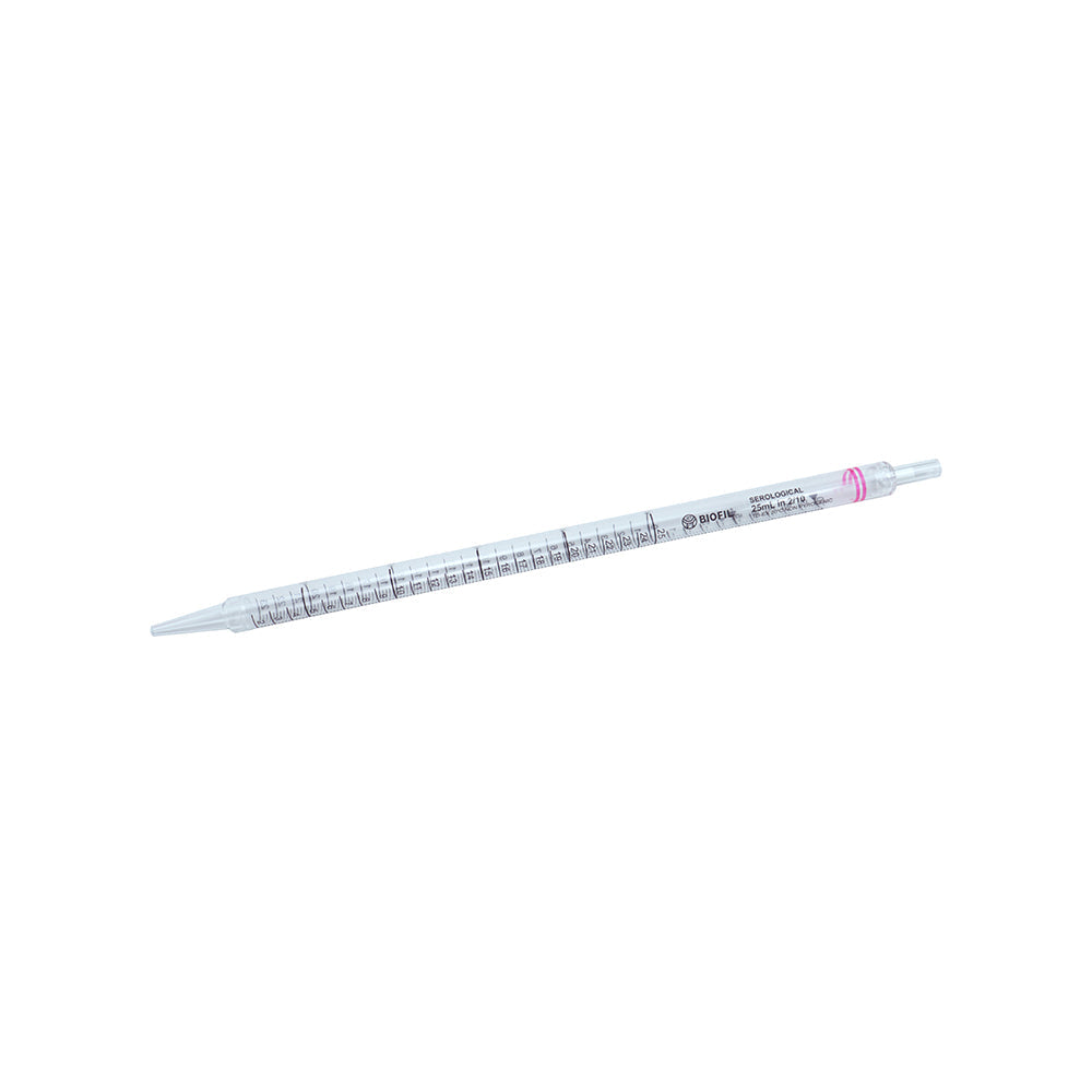 血清移液器，25 毫升，長度：338.9 毫米，刻度 2/10 毫升，紅色代碼，非無菌，150 件/箱