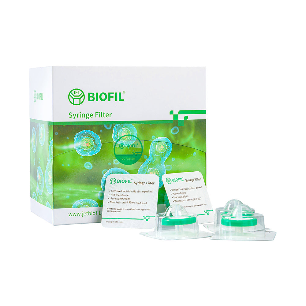 Syringe Filters, 0.1 μm, 30 mm, PES membrane, Green, Sterile, 360piece(s)/case