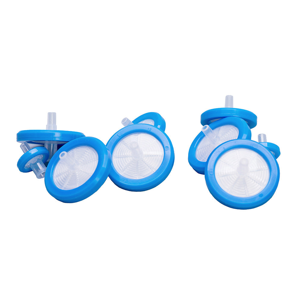 針頭過濾器，0.1 μm，25 mm，PVDF 膜，藍色，無菌，360 個/箱